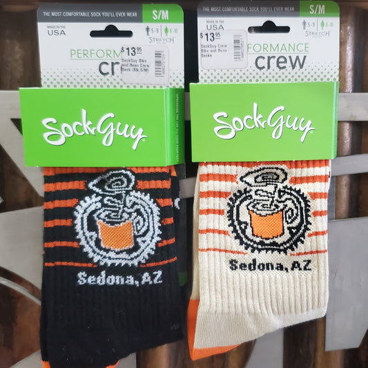 Bike and Bean Socks by Sock Guy